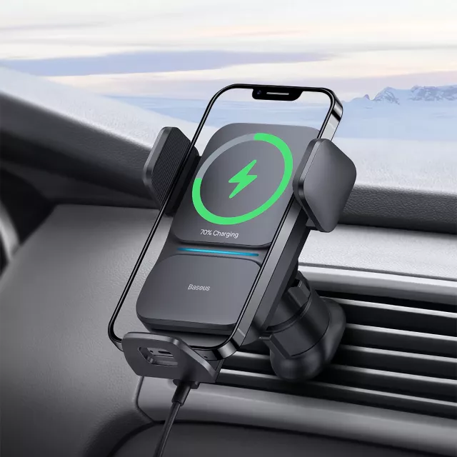 15W Qi Wireless Car Phone Charger Holder – Fast Charging Mount for iPhone & Samsung