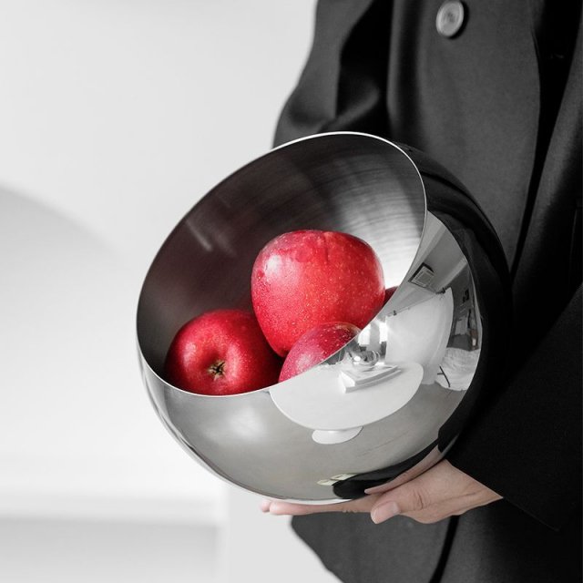 Nordic Stainless Steel Fruit Bowl - Image 6