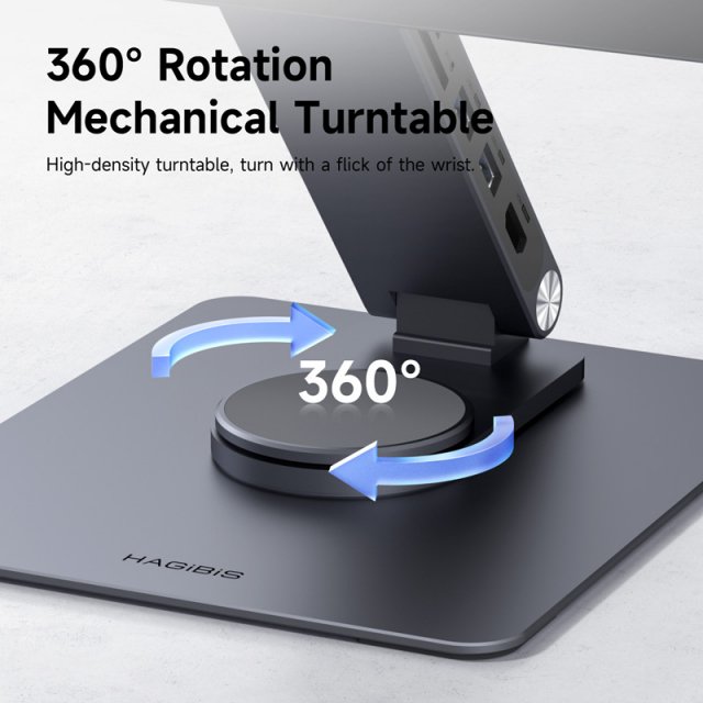 Magnetic Stand for iPad Pro M4 with 360° Adjustable Mount and USB C Hub - Image 3