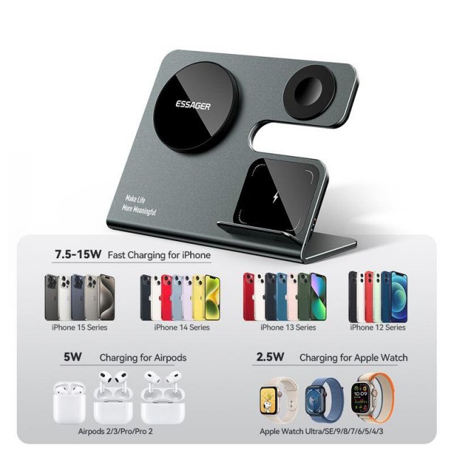 3-in-1 Magnetic Wireless Charging Station - Image 5