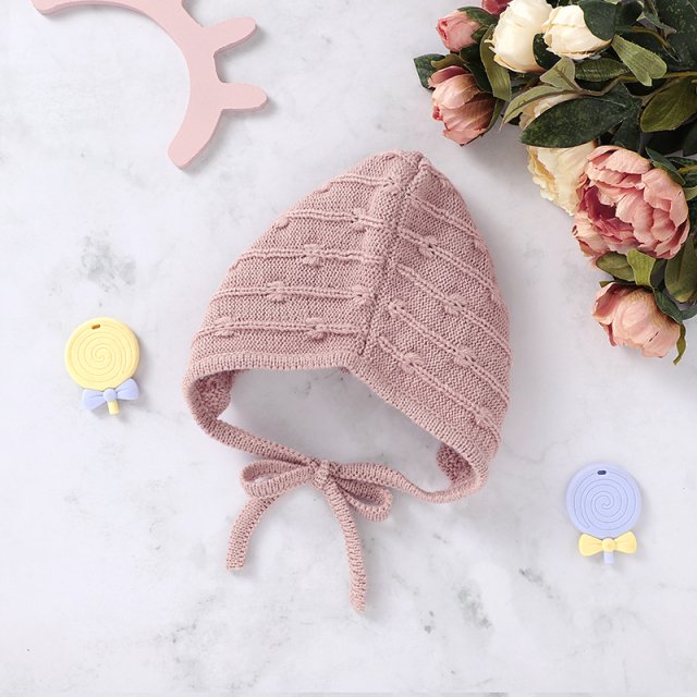 Adjustable Knit Baby Bonnet with Ruffles - Image 5