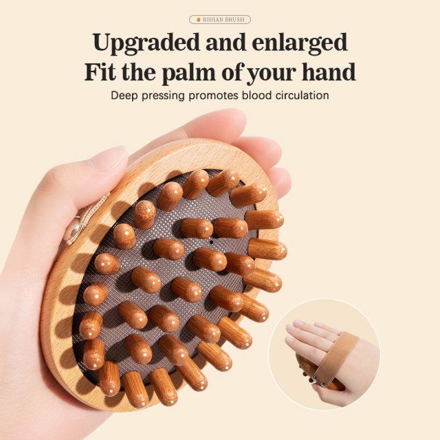 Multi-Functional Wooden Anti-Cellulite Body & Scalp Massage Brush - Image 6