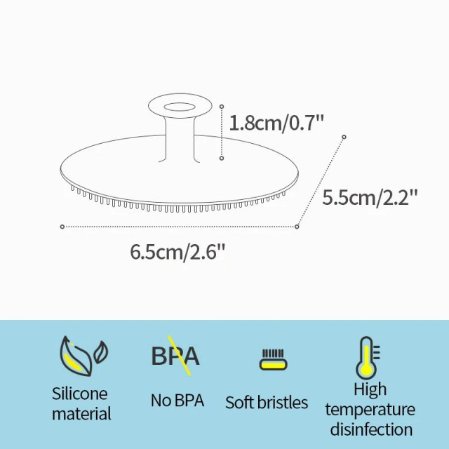 Soft Silicone Baby Shampoo Brush - Image 6