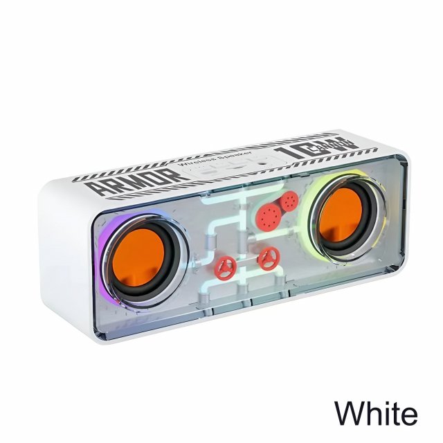 Punk Style LED TWS Bluetooth Speaker with Bass Vibro-Sound & Transparent Design - Image 6