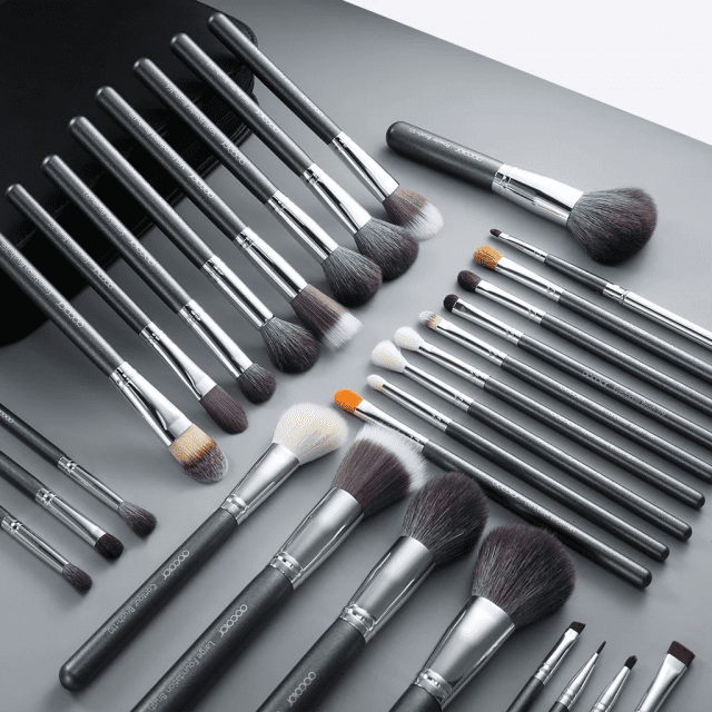 29-Piece Professional Makeup Brush Set with PU Leather Case – Complete Beauty Kit - Image 3