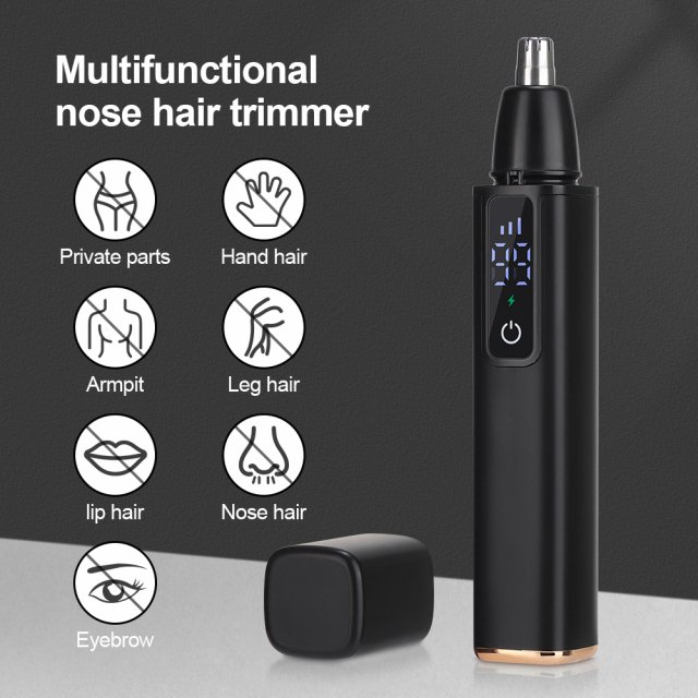 Electric Nose Hair Trimmer USB Rechargeable Multifunctional Face Shaver & Hair Remover - Image 3