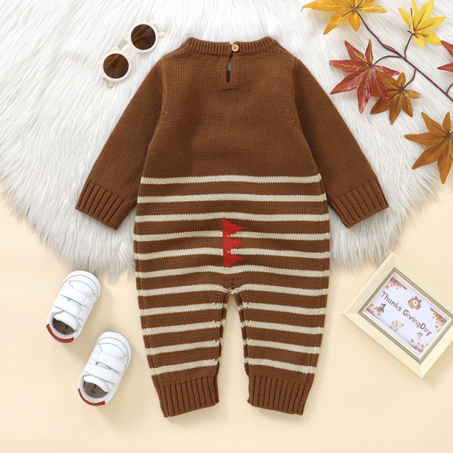 Baby Knit Turkey Romper for Infants 0-18M - Image 3