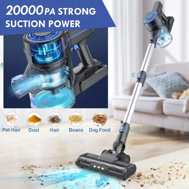 Cordless Handheld Vacuum Cleaner with LED Display, Powerful Suction & Long Runtime - Image 4