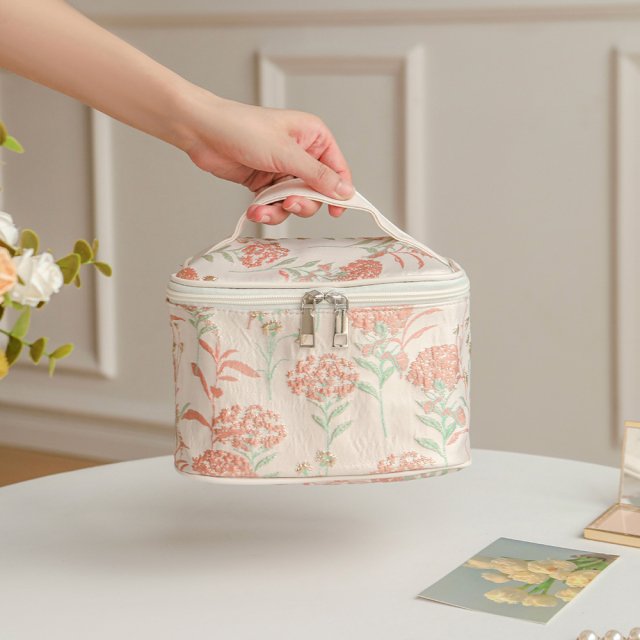 Large Capacity Floral Makeup Bag for Women - Image 3