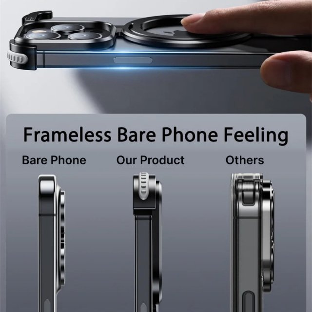 Magnetic Metal Frame Case for iPhone with Lens Protection - Image 4