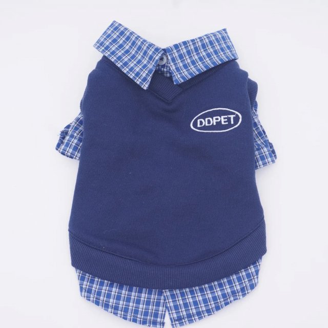 Checkered Hoodie with Bear Patch for Small Dogs - Image 6