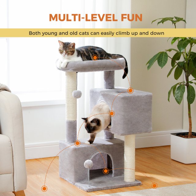 Indoor Cat Tree Tower with Condo - Image 3