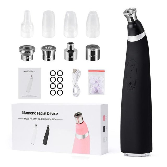 Portable Diamond Microdermabrasion Facial Peeling & Blackhead Remover Device