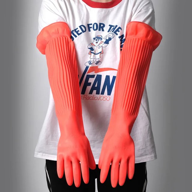 Lengthened Silicone Dishwashing Gloves - Image 4