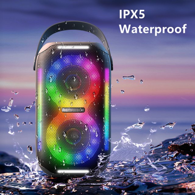 Portable Bluetooth Party Speaker with LED Lights, Waterproof, 20W Power - Image 3