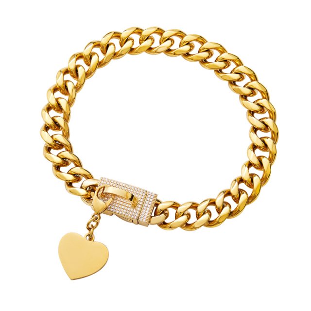 18K Gold Dog Chain Collar