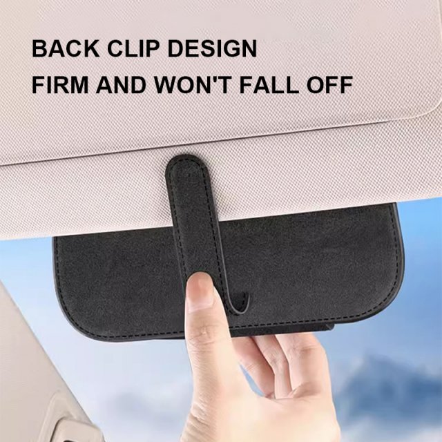 Universal Car Sun Visor Sunglasses Holder with Magnetic Closure - Image 3