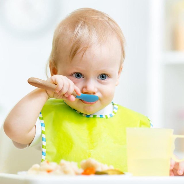 2-Piece Silicone Spoon & Fork Set for Baby Feeding