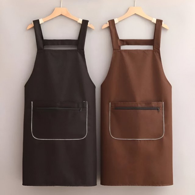 Oil Resistant Waterproof Cooking Apron with Front Pocket for Men & Women