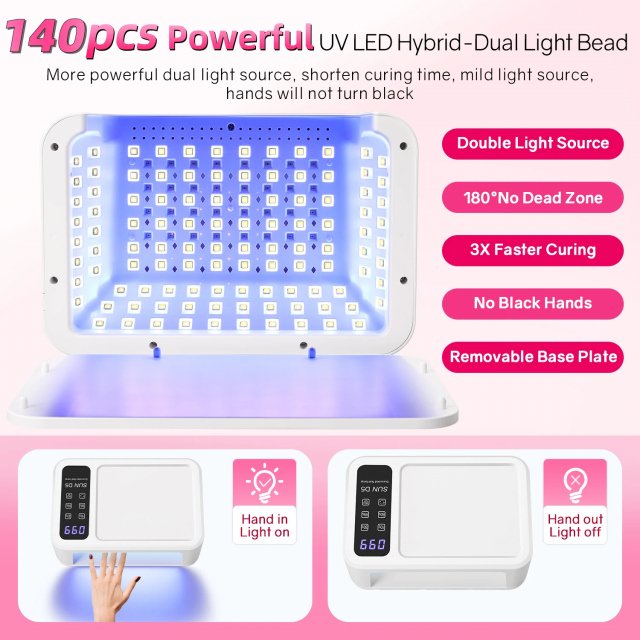 480W High Power UV LED Nail Lamp for Gel Polish - Image 5