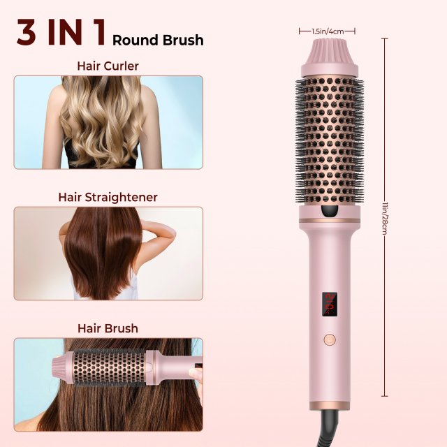 Thermal Curling Iron Brush Ceramic Hot Brush for Loose & Voluminous Curls - Image 6