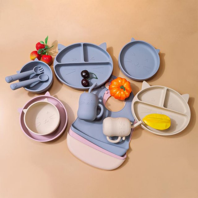 7-Piece Baby Silicone Feeding Set