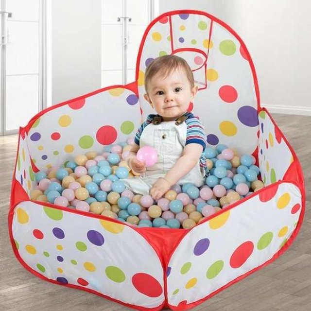 Children’s Ocean Ball Pool with Basketball Hoop