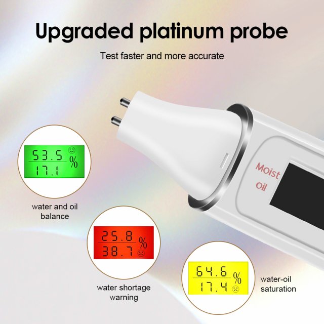 Bio Technology LCD Digital Skin Tester – Skin Moisture, Oil, and Elasticity Analyzer - Image 3