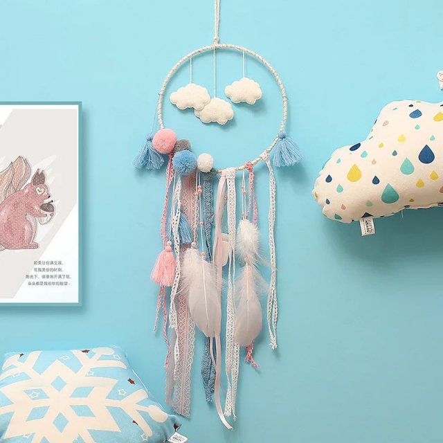 Large Unicorn Dream Catcher - Colorful Nordic Room Decor for Girls & Weddings - Image 3