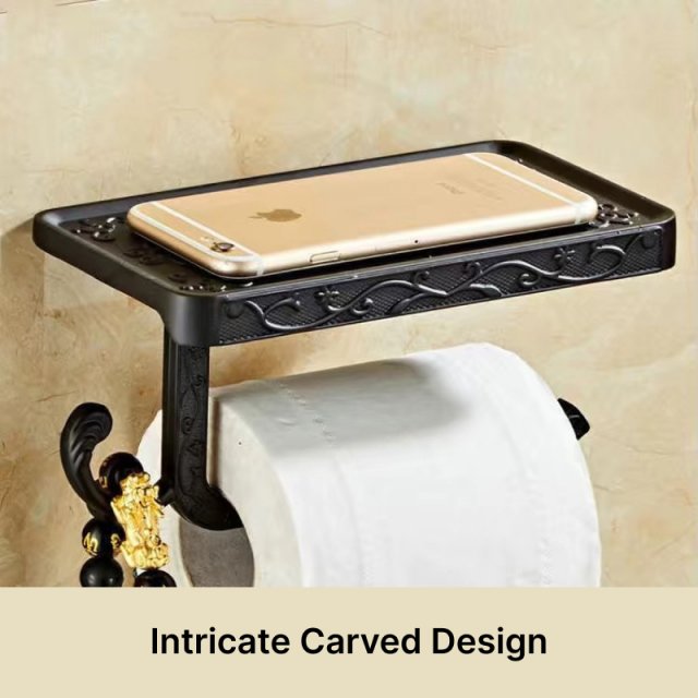 Toilet Paper Holder with Phone Shelf - Image 4