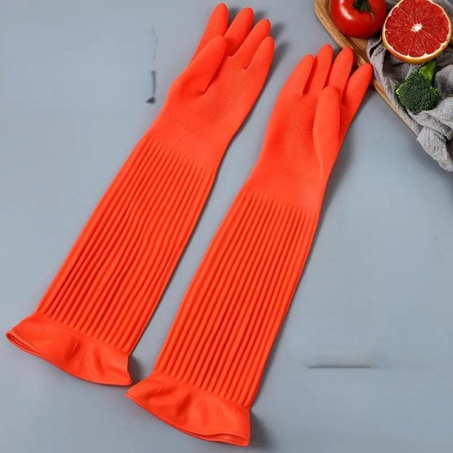 Lengthened Silicone Dishwashing Gloves