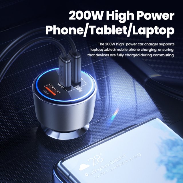 200W High-Speed USB C Car Charger - Image 6