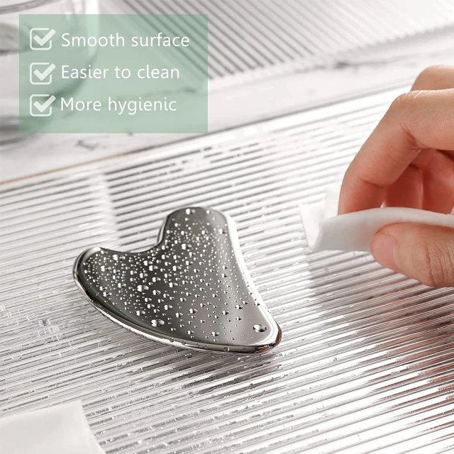 Heart-Shaped Stainless Steel Gua Sha Massage Tool for Skin & Muscle Therapy - Image 5