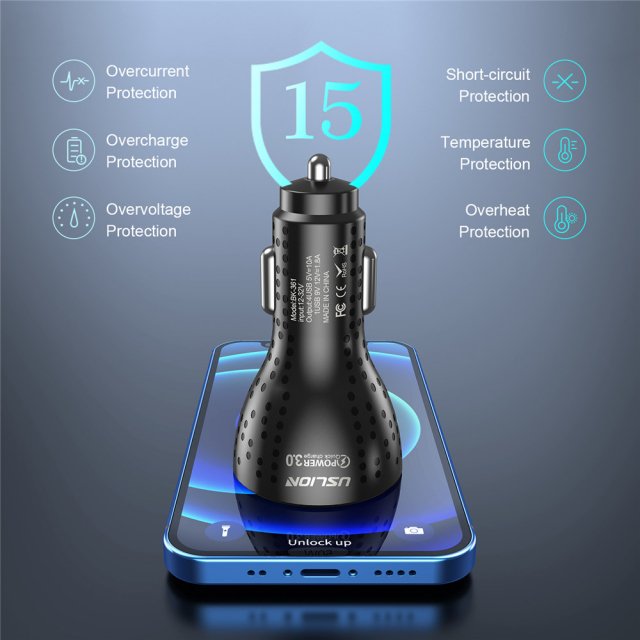 50W 4-Port Fast USB Car Charger - Image 6