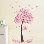 Pink Butterfly Flower Tree Wall Stickers – Vinyl Mural Decals 3 3944Be065526077Bdd5B7C6997679627.Webp