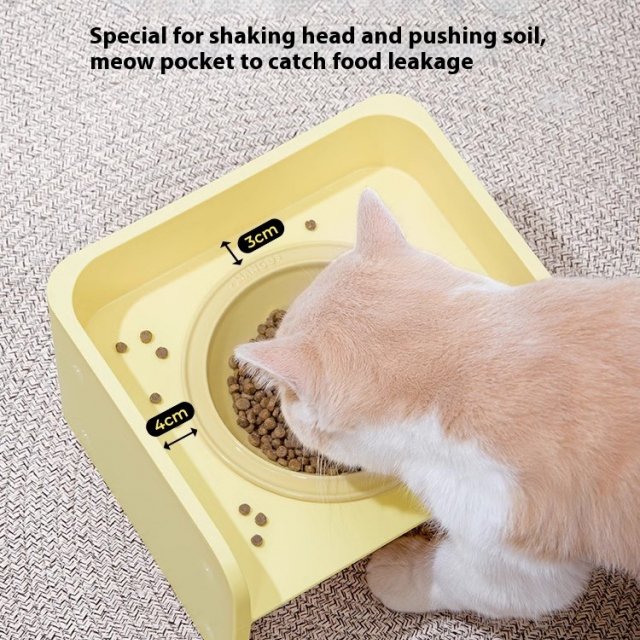 Adjustable Ceramic Pet Food and Water Bowl with Rack - Image 5