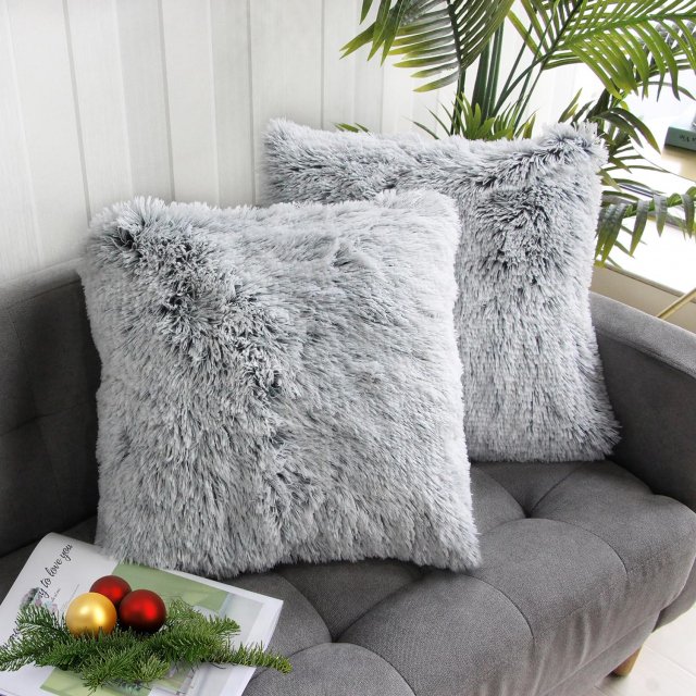 Luxury Faux Fur Throw Pillow Cover - Image 4