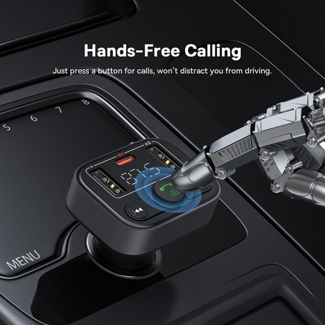 Bluetooth 5.3 FM Transmitter with Hands-Free Calling - Image 6