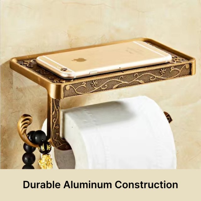 Toilet Paper Holder with Phone Shelf - Image 3