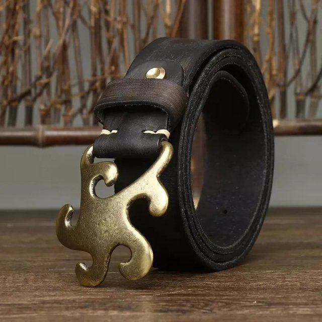 High-Quality Genuine Leather Men's Belt - Image 3