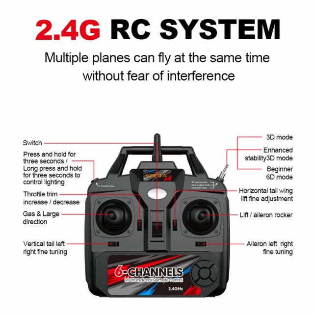 High-Performance A560 Remote Control Airplane with Brushless Motor and LED Lights - Image 7