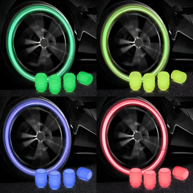 4Pcs Mini Luminous Tire Valve Caps - Image 5