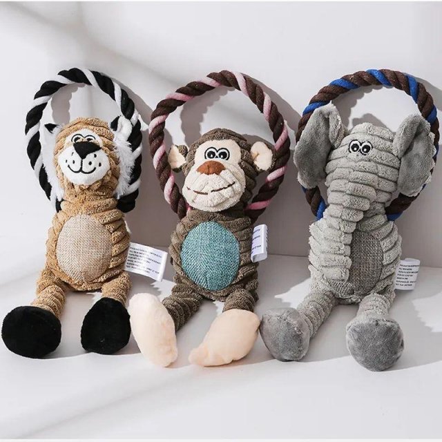 Durable Squeaky Animal Dog Toy