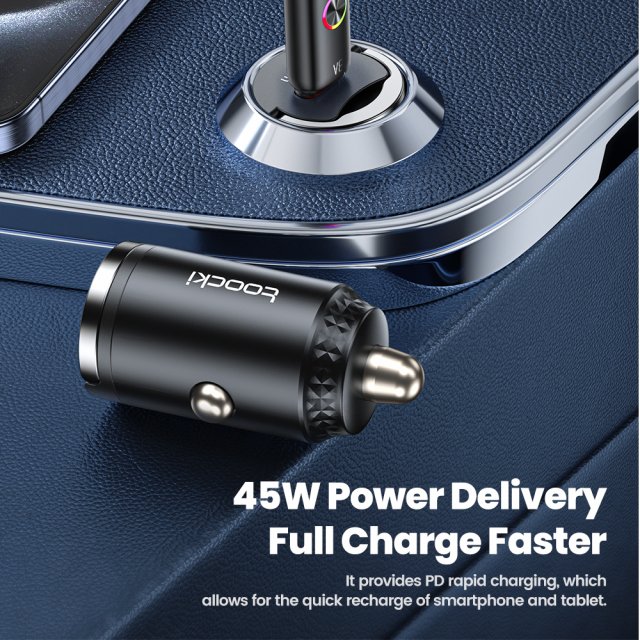 45W Dual-Port USB C Car Charger - Fast Charging for iPhone, Samsung, Xiaomi, Huawei - Image 3