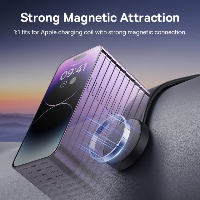 Flexible Magnetic Car Phone Holder with Wireless Charging - Image 5