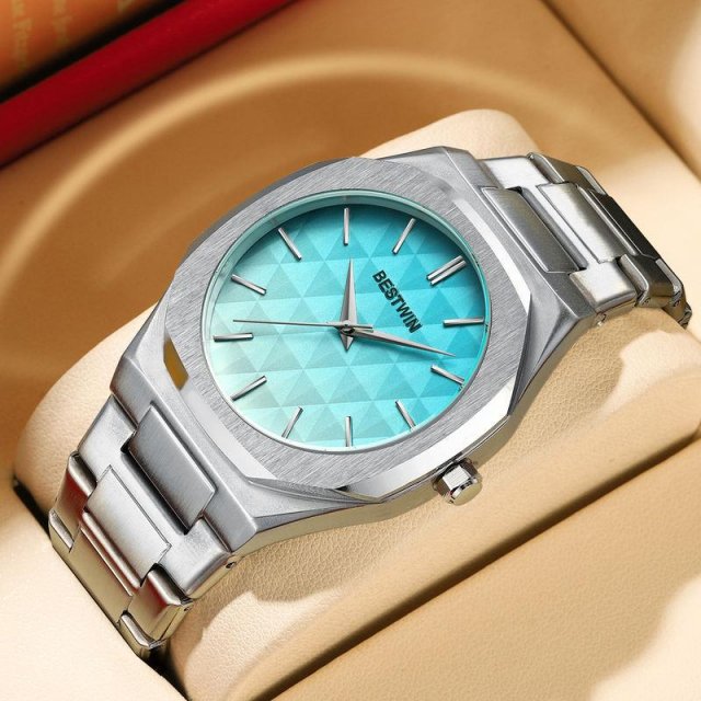 2024 Men's Gold Stainless Steel Quartz Watch