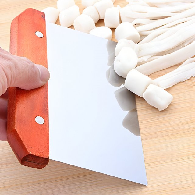 Stainless Steel Pastry Cutter and Dough Scraper with Scale for Baking & Cooking - Image 4