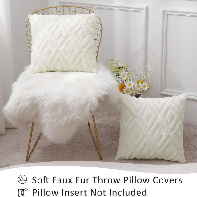 Soft Faux Fur Velvet Pillow Covers 18x18 - Image 4