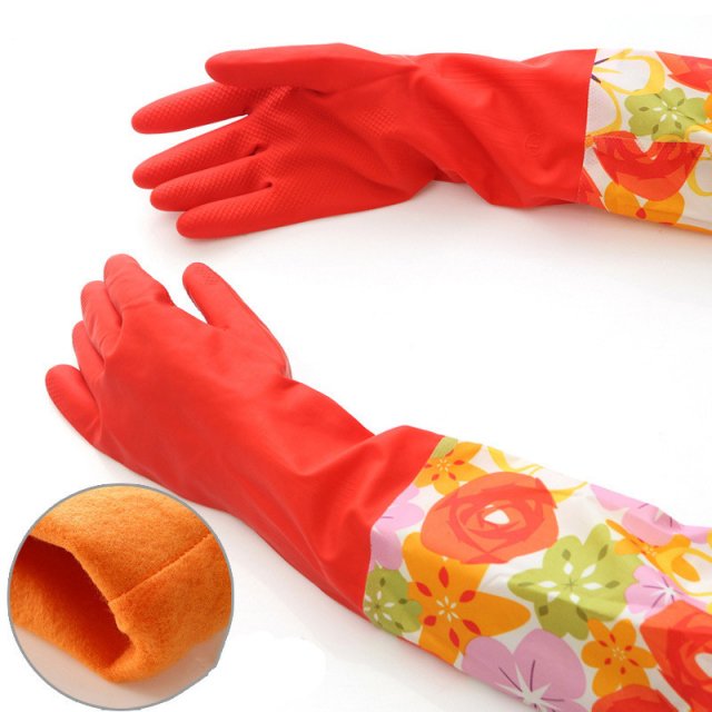 Extra Long Waterproof Dishwashing Gloves - Image 4