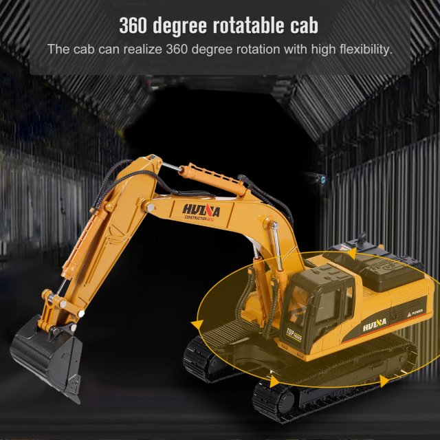 1/40 Large Metal Alloy Excavator Toy Model - Image 3